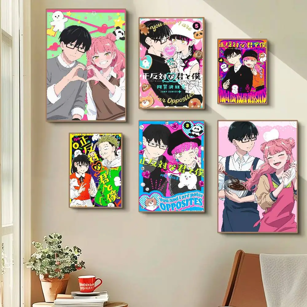 Anime You And I Are Polar Opposites Anime Poster Wall Art For Home Bar Cafe Movie Theater Decor DIY Vintage Print For Un