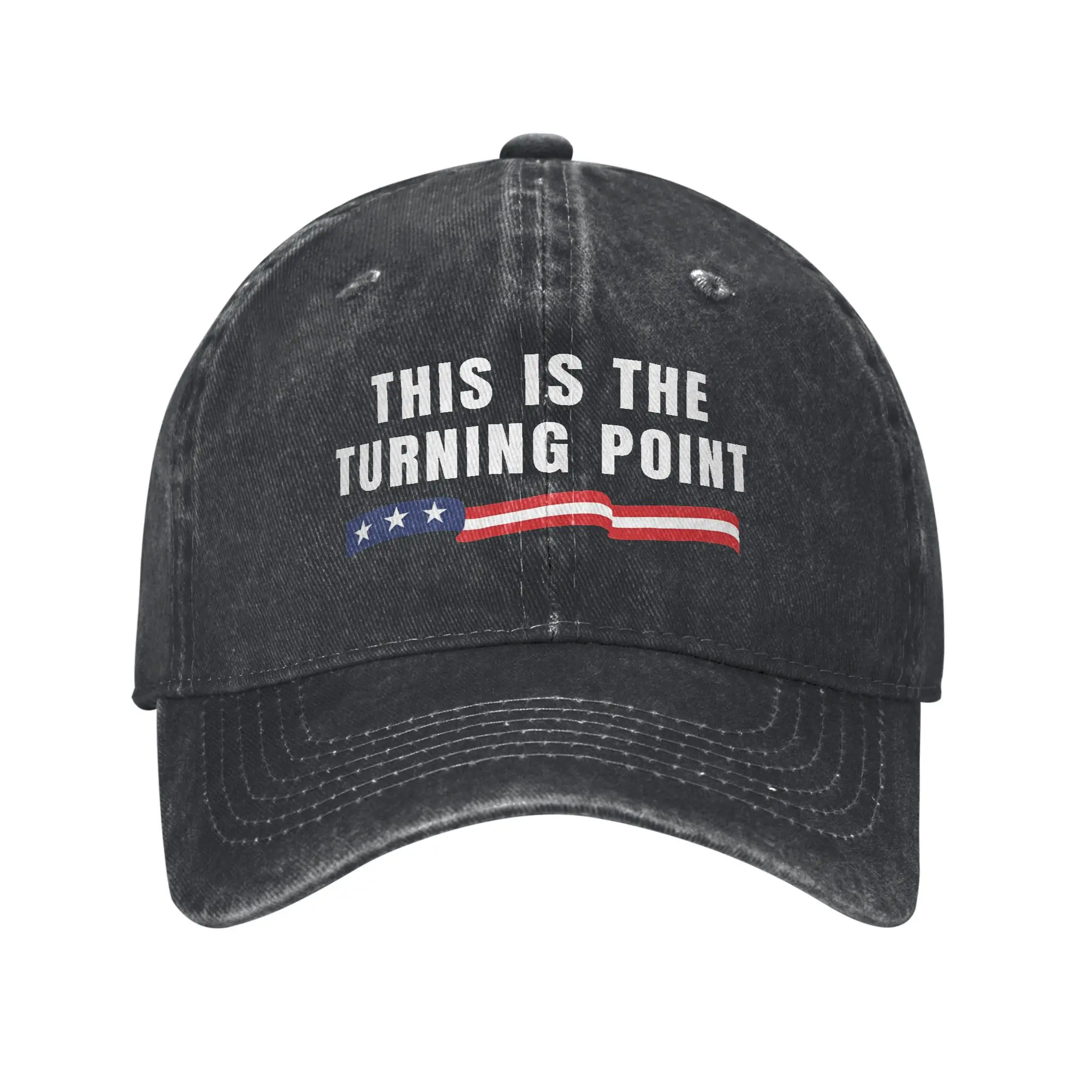 

This is the Turning Point Baseball Cap Sun Charlie Kirk Outdoor Sports Sun-Proof Washed Trucker Hat Men Snapback Cap