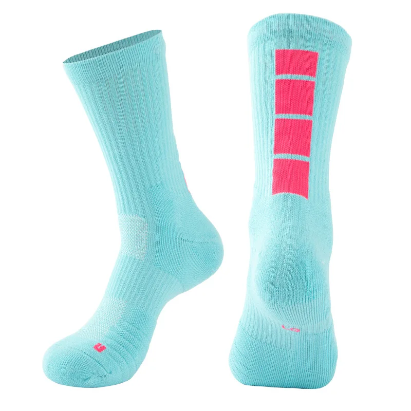 Mid-calf elite basketball socks - Women's and men's graduated color thickened training long socks for students