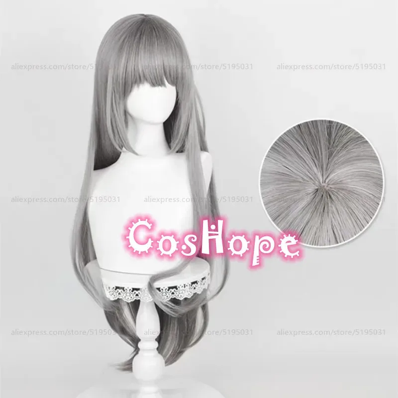 

Candy 2025Bkornblume 85cm Long Straight Grey Gradient Wig Cosplay Anime Heat Resistant Synthetic Wigs