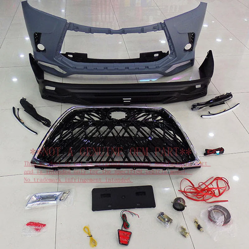 For Toyota Highlander 2015-2019 Upgrade LX570 Front And Rear Body Kit Conversion Kit