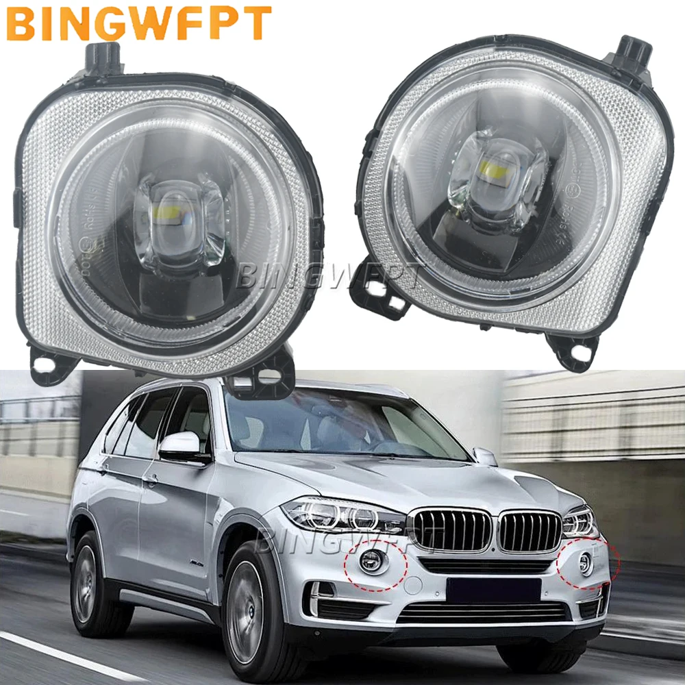 1Pair Front Bumper LED Fog Lights Lamp Foglight Assembly for BMW X5 F15 F85 M X4 F26 X6 F16 M F86 2013-2016 63177311294