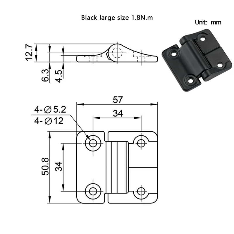 1 stks Zinklegering of Aluminium Constante Koppel Scharnier met Elke Stop Demping As Ingeindustriële Apparatuur Scharnier
