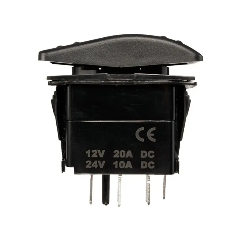 Interruptor de balancim LED azul On-Off, guincho, 7 pinos, 12V, 20A