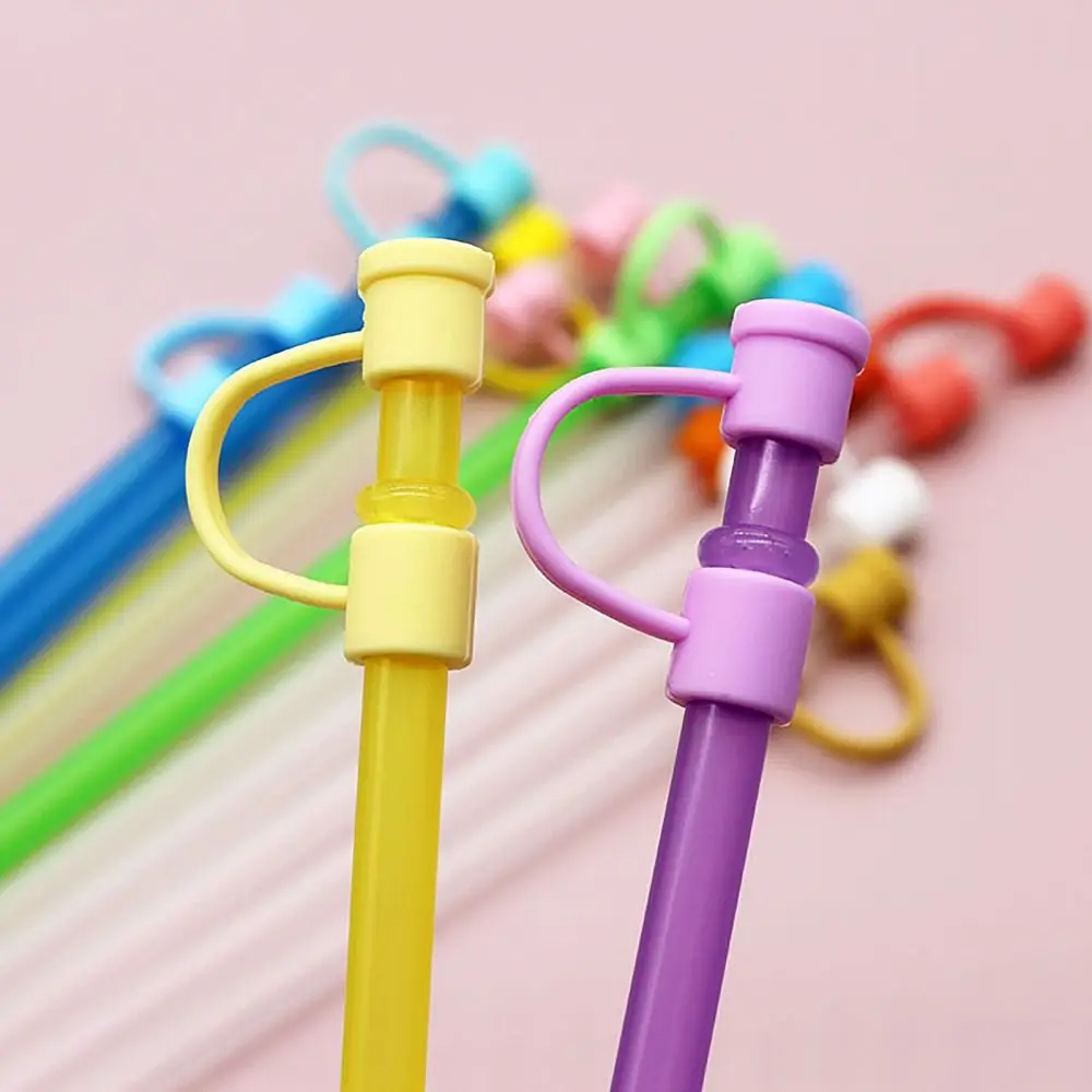 Reusable 8mm Straw Tips Covers Cap Protector Good Sealing Straw Topper Dust-Proof Straw Tips Lids for Party Supplies