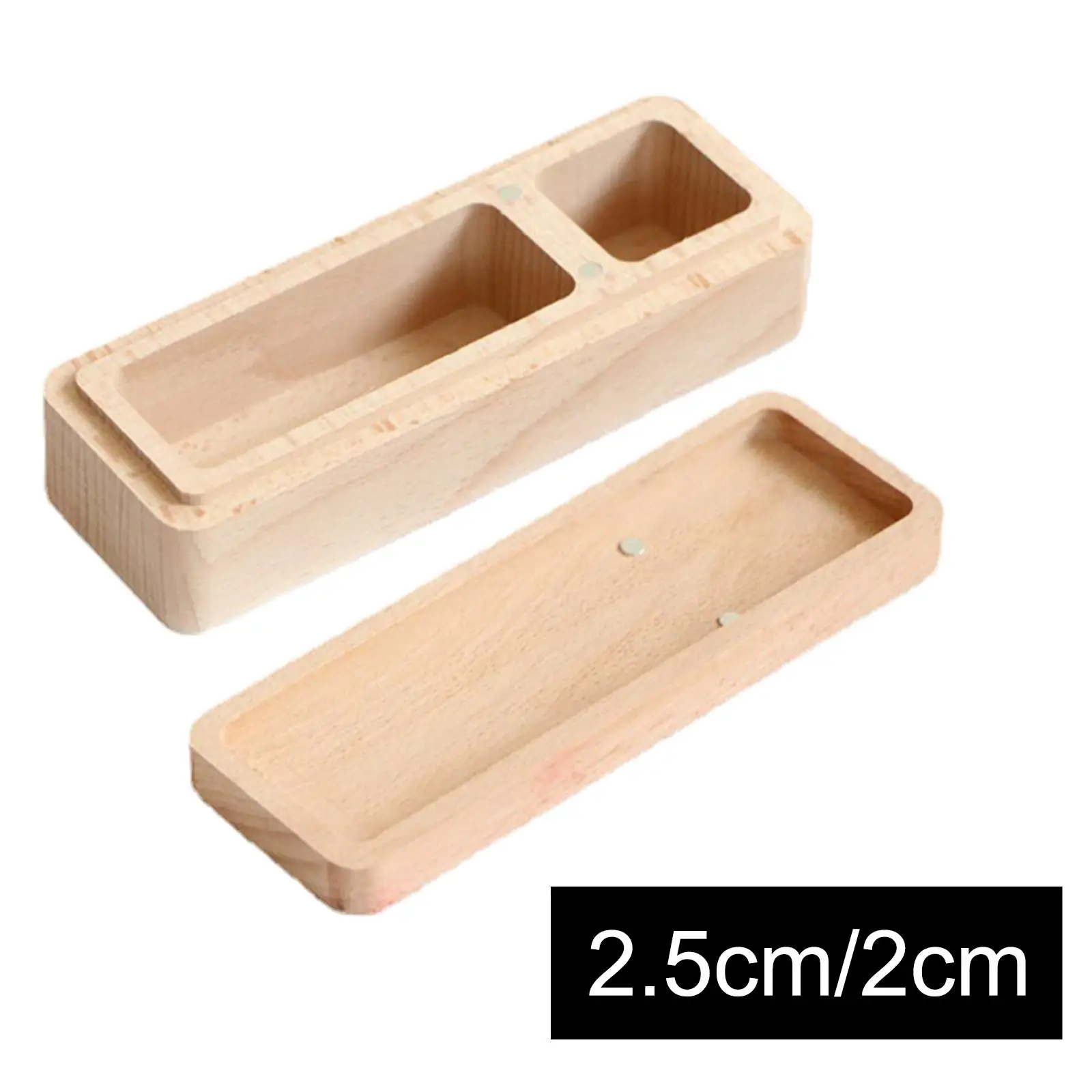 Beech Wood Seals Box Inkpad box storage Case for Accounting