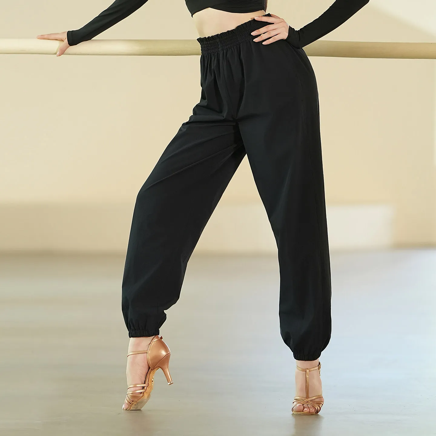 2026 New Latin Dance Pants For Women 2 Colors Tango Rumba Practice Trousers Chacha Adult Latin Dance Performance Pants DQS24314