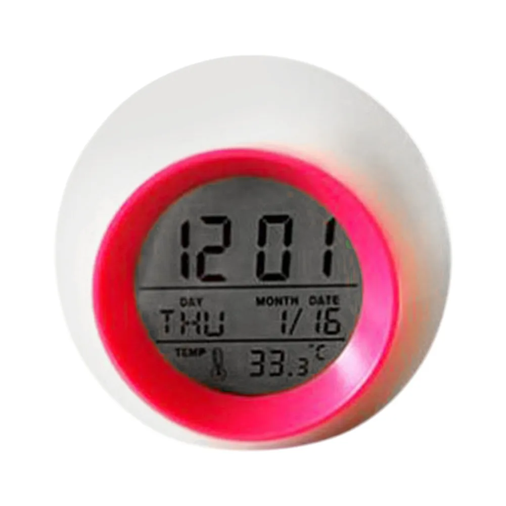 Bedtime Routine Bedroom Clock Battery Operated 7 Color Mood Light Battery Operated Clock for children's Bedroom Decor
