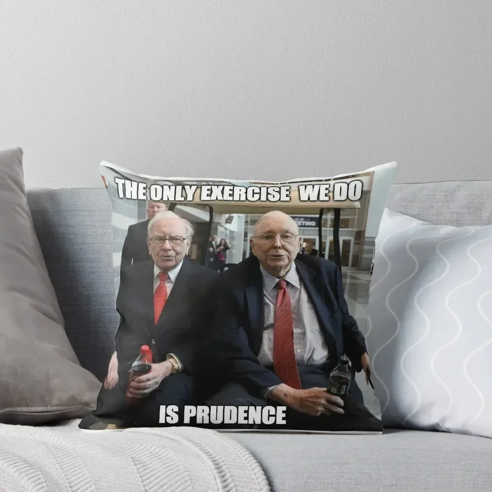 warren buffett charlie munger Throw Pillow Decorative Cushions For Living Room Sofa Cushion covers for pillows pillow