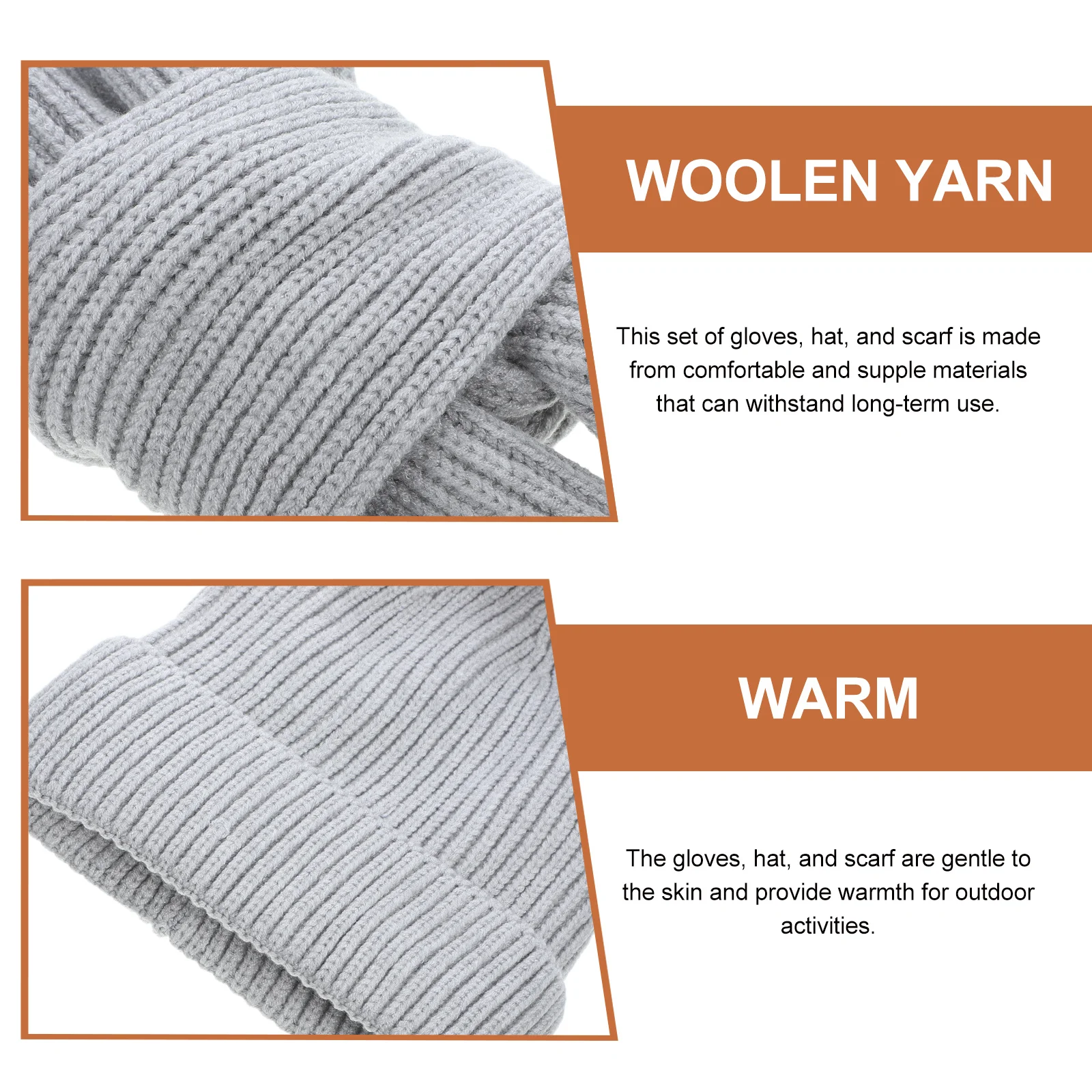 

1Set Touchscreen Winter Gloves Hat Scarf Women Soft Warm Costume Set Outdoor Riding Gloves Scarf Winter Hats for Women