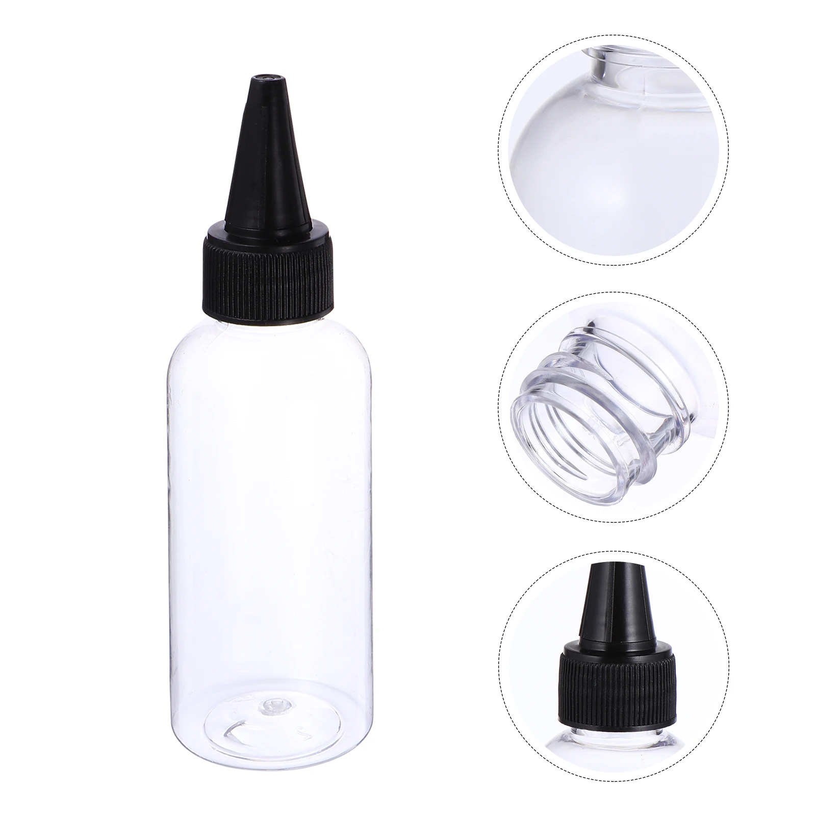 

30pcs Pigment Dispenser Bottles 60ml Clear Plastic Empty Bottles for Tattoo Ink Perfume Storage Leakproof Light Sturdy