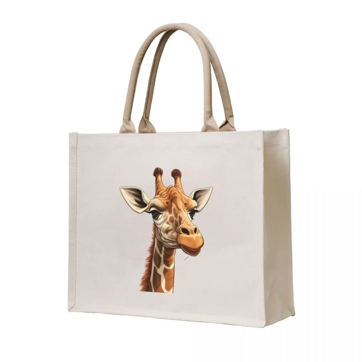 

Giraffe watercolor art Tote Bag reusable shopping bag shopping trolley bag shopper women canvas free delivery bags