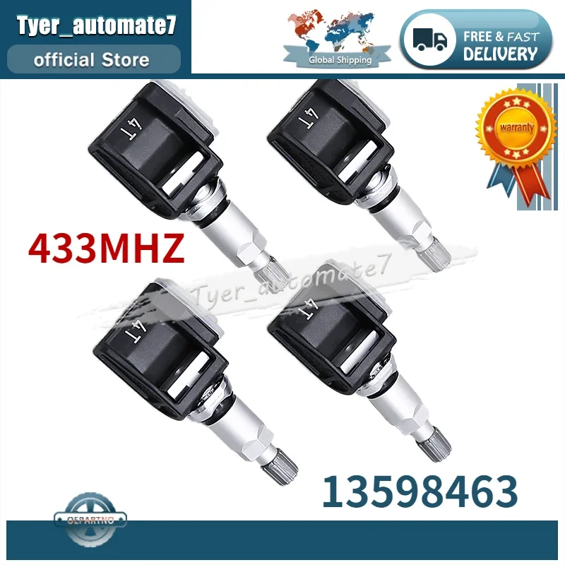

13598463 433 МГц TPMS датчик системы контроля давления в шинах для CADILLAC CT6 CHEVROLET SILVERADO 3500 GMC SIERRA 3500 2020