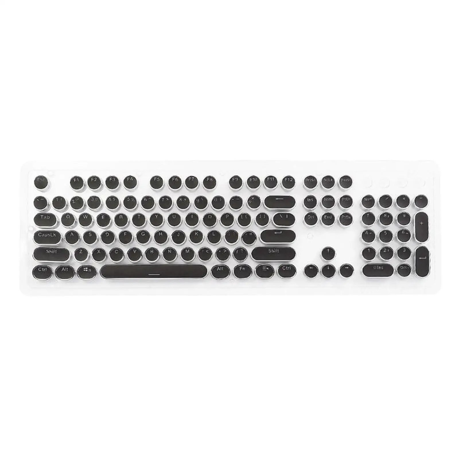 Crystal Round Keys PBT Key Set with Translucent Layer Full 108 Key Set The appearance is fashionable and beautiful
