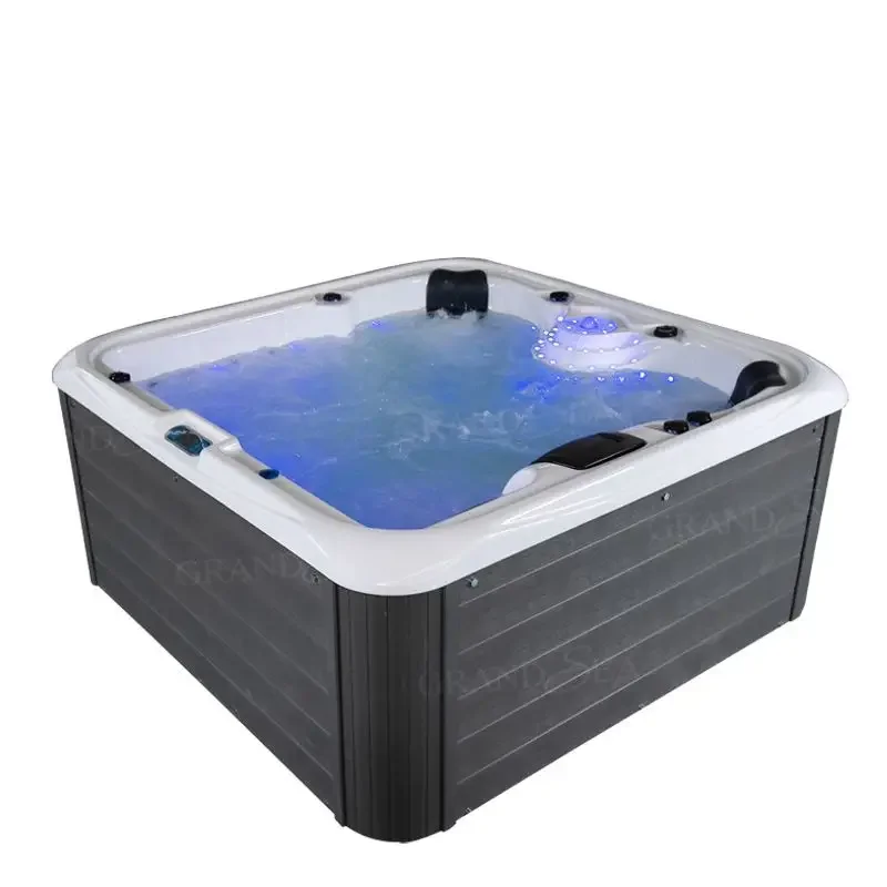 

Large Size Acrylic Outdoor Garden Spa Modern Whirlpool Massage Bathtub Bubble Feature Hot Water Swimming Bathtub for Multiple