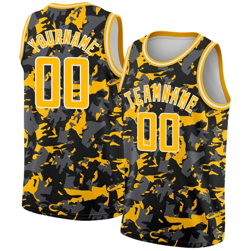 Custom Name Colorful Vintage Basketball Jersey Shirts Breathable Camouflage 3DPrint Summer Casual Tank Top Vest Sleeveless Tees