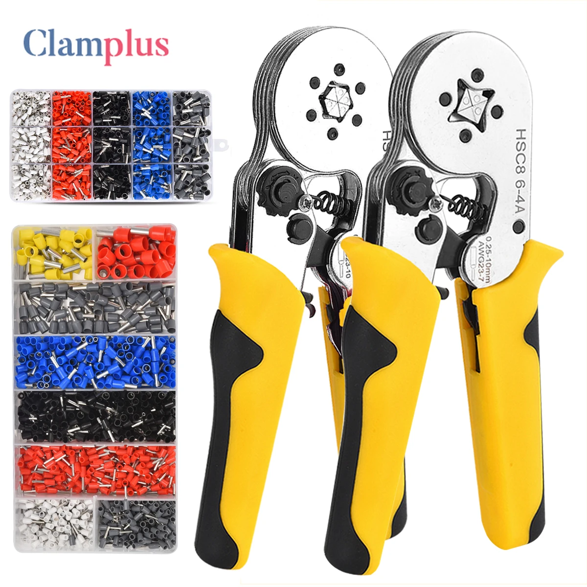 

Ferrule Crimping Tool Kit with 1200PCS Wire Ferrules Kit Wire End Terminals Wire Crimper Tool for AWG 23–7 Electrical Wire