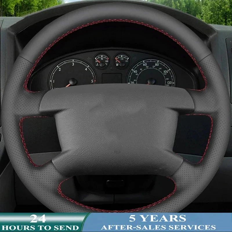 Customized Original Car Steering Wheel Cover For Volkswagen VW Caddy 2003-2006 Caravelle 2003-2009 Transporter T5 2006