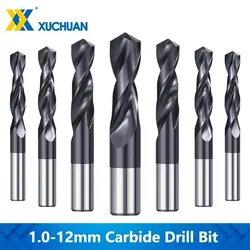 Carbide Drill Bit 1.0-12mm Twist Drill Bits VAPO Coated Stainless Tungsten Gun Drill Bit For CNC Lathe Machine