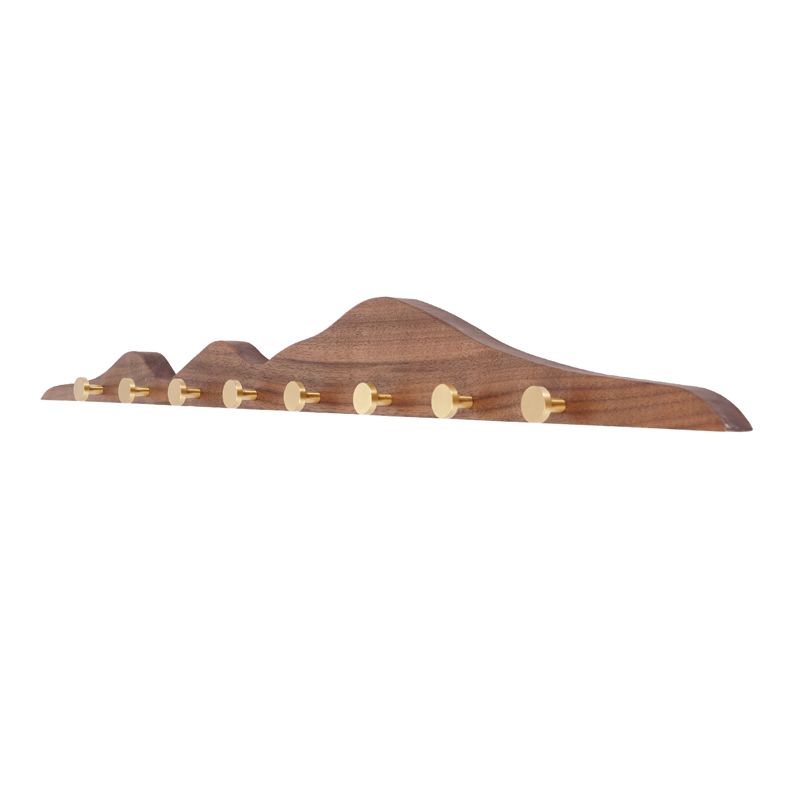 

Распродажа! Настенная вешалка для одежды в форме горы с 8 крючками, из орехового дерева, для декора прихожей и коридора