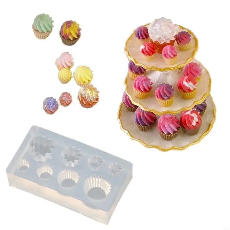 

DIY Glass Bottle Resin Mold Goblet Cup Simulated Mini Cake Silicone Mold