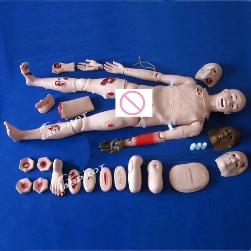 

Advanced Trauma Manikin,Full Body Simulation Injuriy Nursing Dummy Patient Care Mannequin