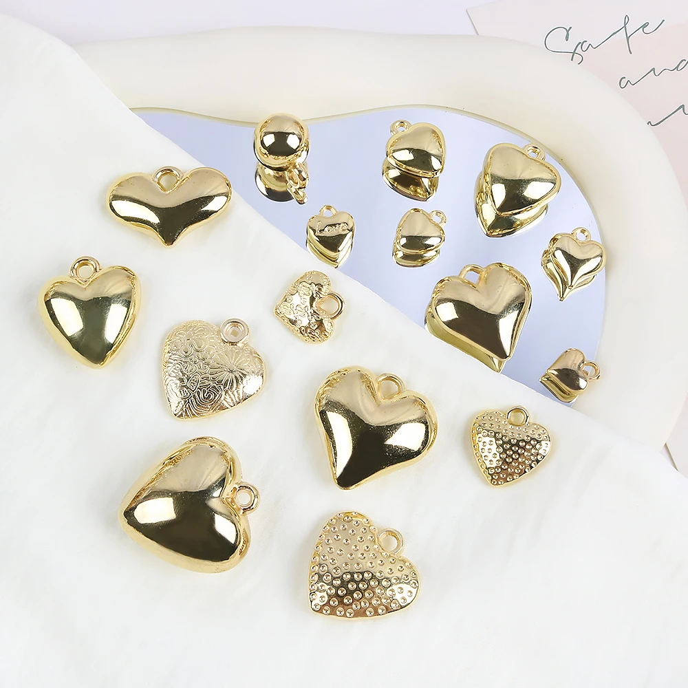 Ccb Material Geometry Various Shapes Heart Shape Pendant Diy Bracelet Necklace Pendant Jewelry Making Materials Diy Accessories