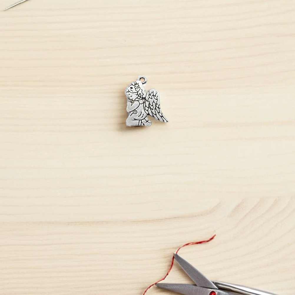 

40 Pcs Handmade Necklace Pendant Alloy Wings Decor Charm Accessory Charms for Necklaces Angel Ornaments Costume Accessories