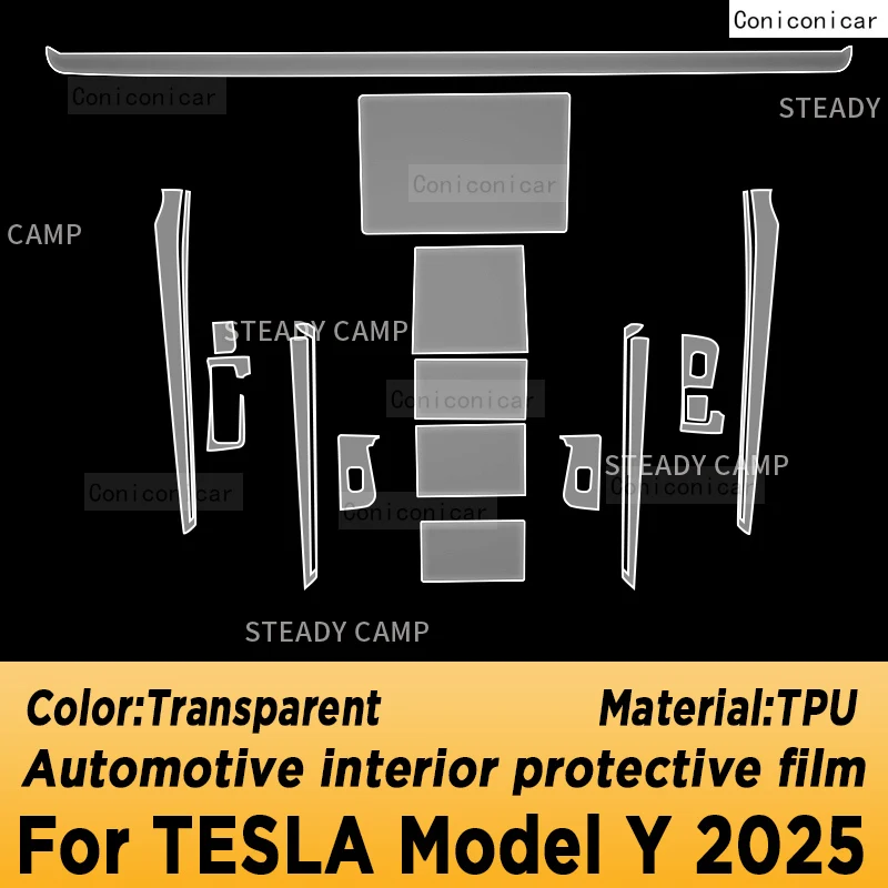 For TESLA Model Y 2025 Panel Dashboard Navigation Automotive Interior Protective Film TPU Anti-Scratch Accessories