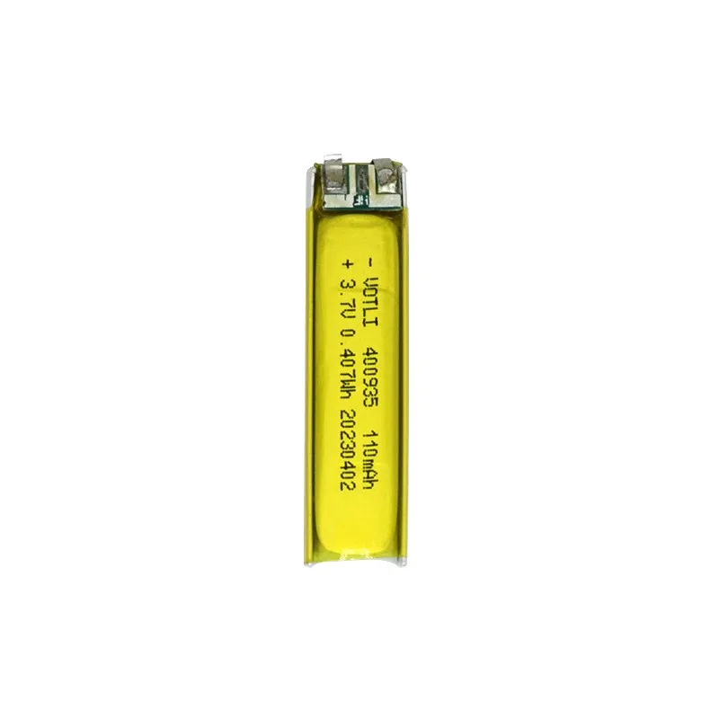 Customized AI Glasses Polymer Lithium Battery 400935 110mAh 3.7V Beauty Toy Bluetooth Earphones