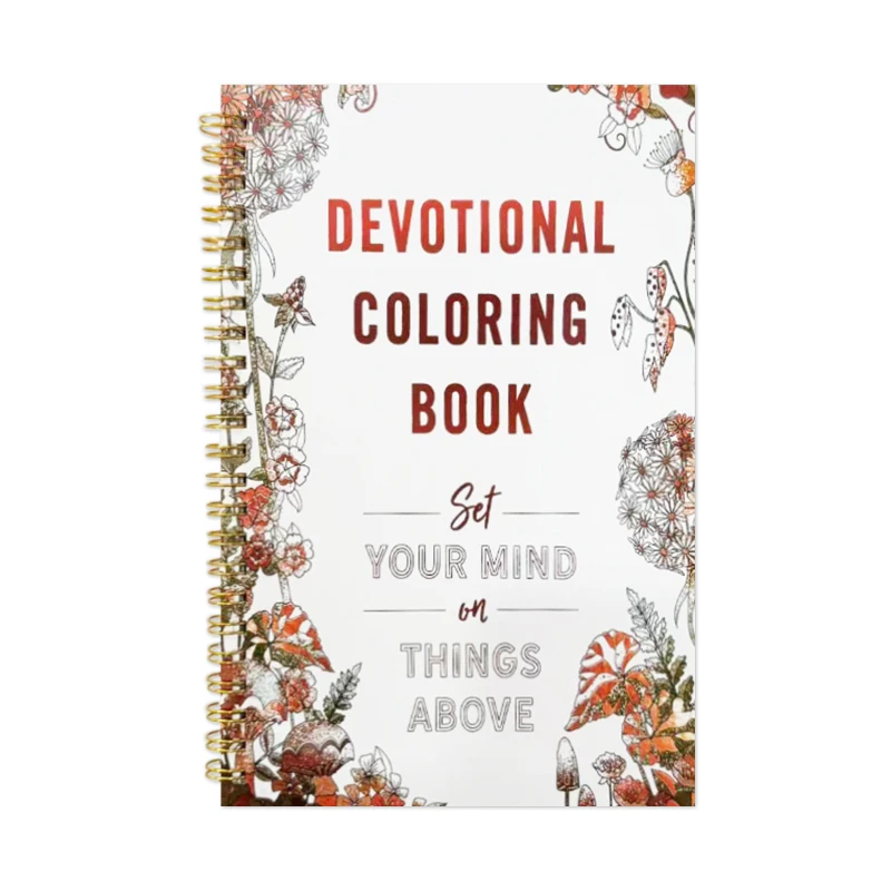 

1pcs Vintage Floral Devotional Coloring Book, Elegant & Whimsical Faith-Based Art Pages, Relaxing, Soulful Coloring Activity for Spiritual Uplift