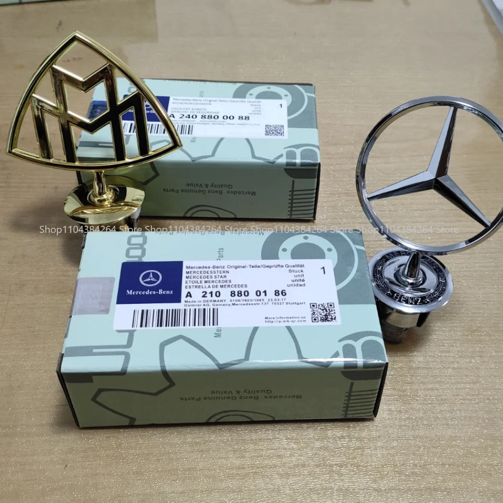 

New 2025 Metal Star Bonnet Hood Logo Emblem Badge For Mercedes Benz AMG Maybach W204 W205 W203 W211 W212 W213 C180 C200 E200 E26