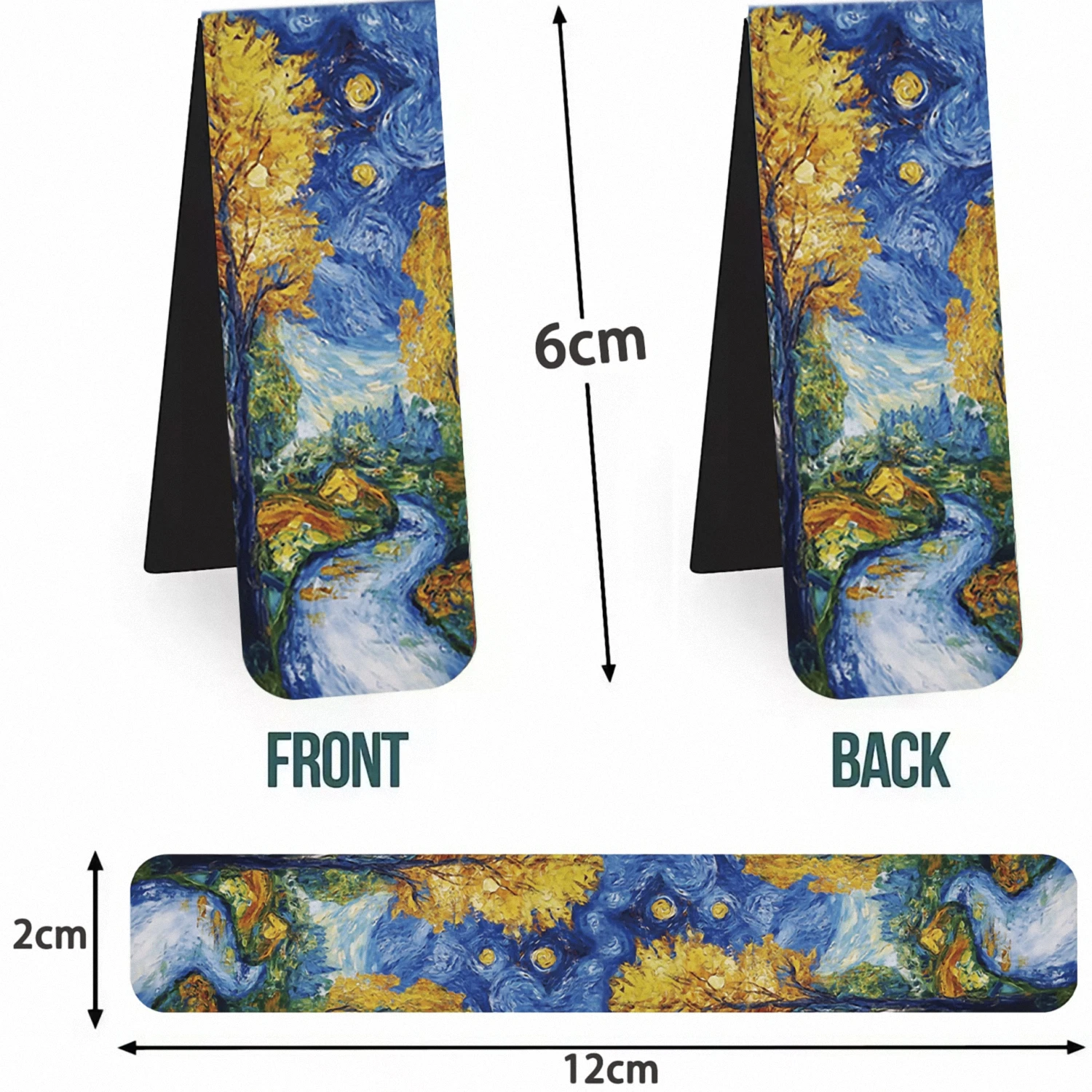 

Van Gogh Oil Painting 5PCS Bookmarks with Magnet Book Markers Page Clip for Student Teachers School Home Office Reading Supplies