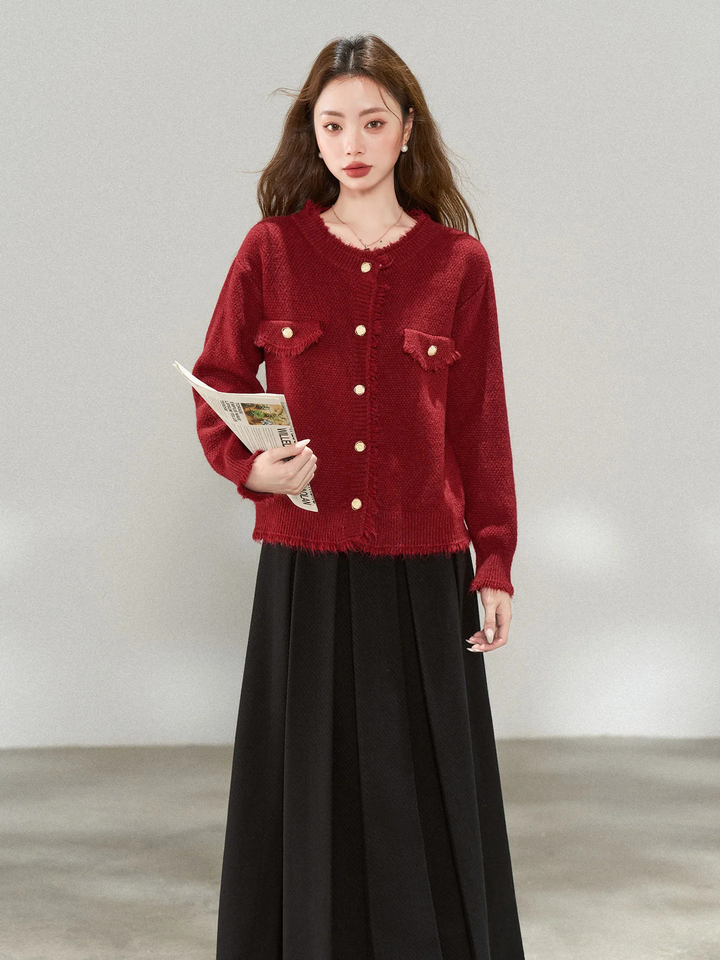

Faionable Knitted Sweater And Skirt Set Women's Winter Autumn High-End Sensation New Sle Small Fraance Sle Outfit