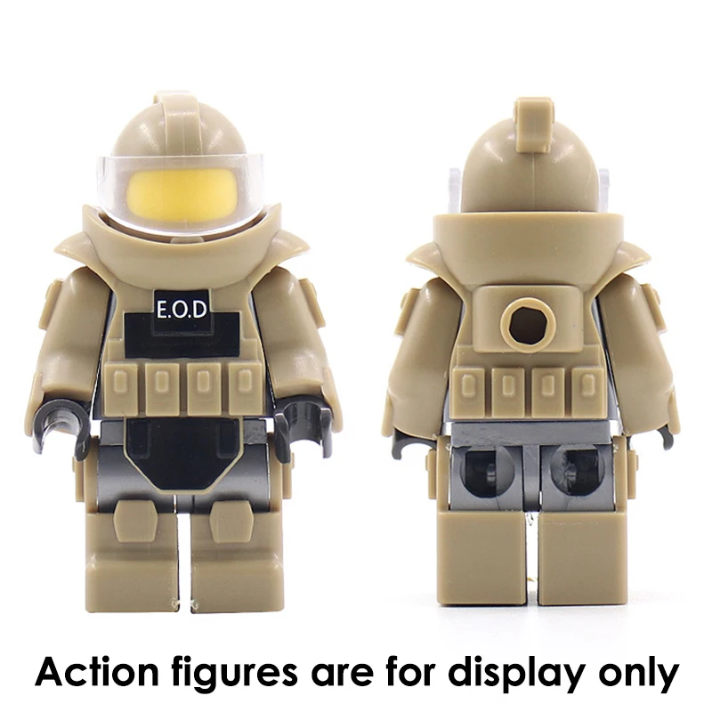 Figure militari L'estrazione delle bombe Accessori per tute Building Block Soldato della polizia moderna Gilet Attrezzatura Modello Mini parti Mattoni Giocattolo