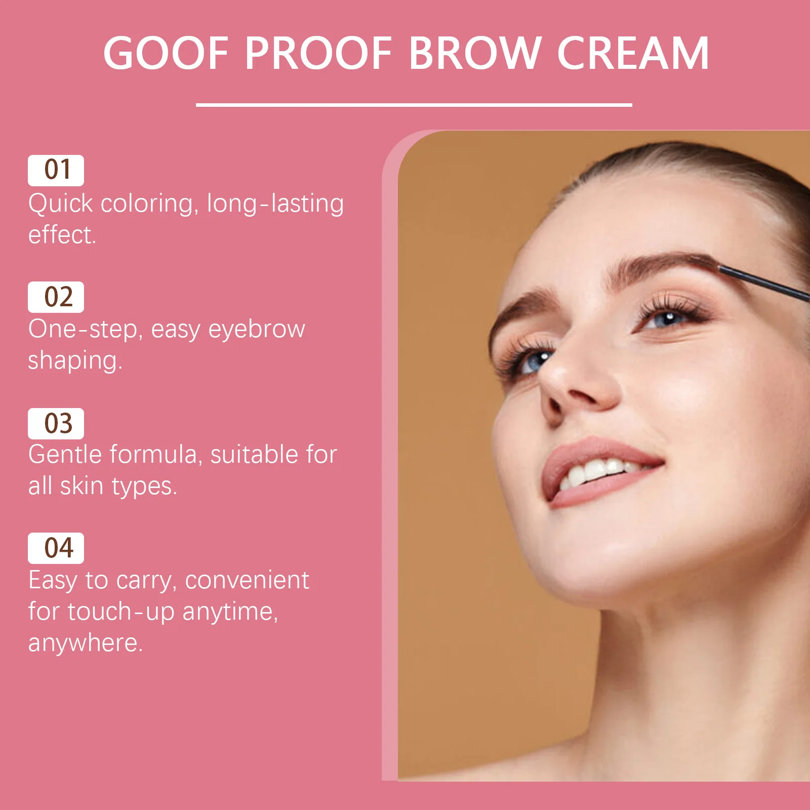 Eelhope Eyebrow Cream Lasting Waterproof Sweatproof Eyebrow Tint Eyebrows Makeup Products Matte Brown Black Wild Eyebrow Cream