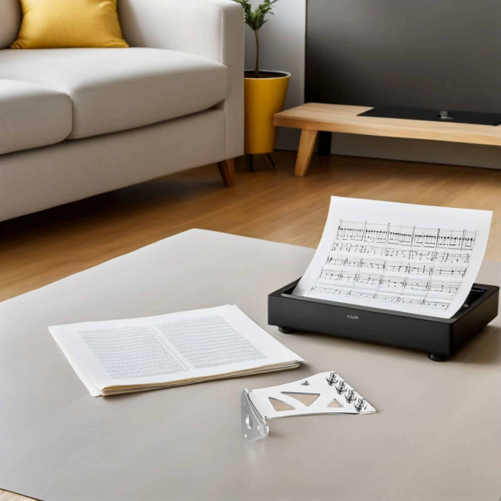 

4 String Banjo Tailpiece Replacement Metal Part Robust Design Light Weight Long Service Life for DIY Repair and Gift Use