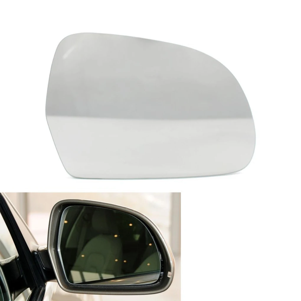 Left Side Replacement for Audi A4 B8 C6 2009-2012 Rearview Side Mirror Glass Lens 8T0857535E 4F0857535AF