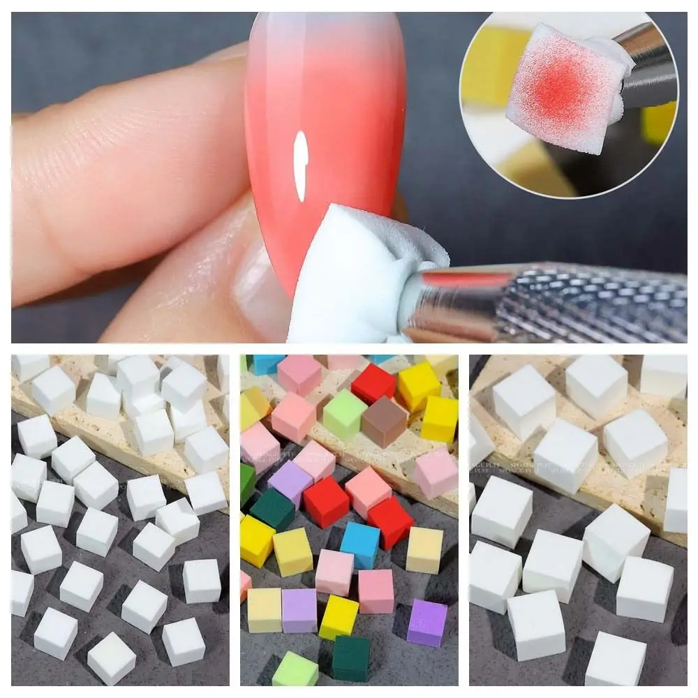 20/50 Stuks Nail Transfer Stempel Foam Nagel Gradiënt Spons Manicure Tool Nail Painting Stamper Nagel Stamper Spons Kleuring Stempelen