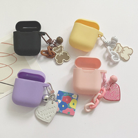 For xiaomi Redmi buds 3 Pro / AirDots 3 Case Cute Bear /Love Heart Flower Key Chain Silicone Bluetooth Earphone Case fudnas