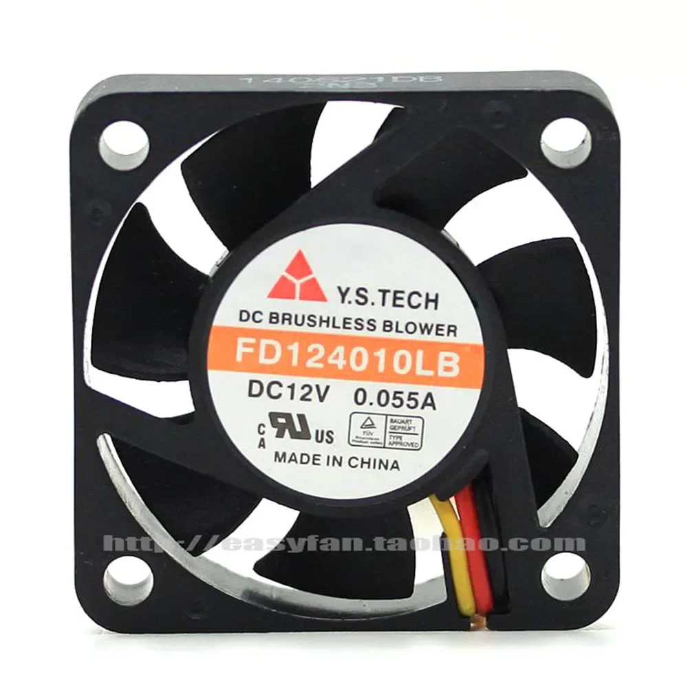 FD124010LB ใหม่เอี่ยม4ซม. 40มม. พัดลม4010 40x40X10MM 12V 0.055A ลูกปืนคู่พัดลมทำความเย็นเงียบเป็นพิเศษ