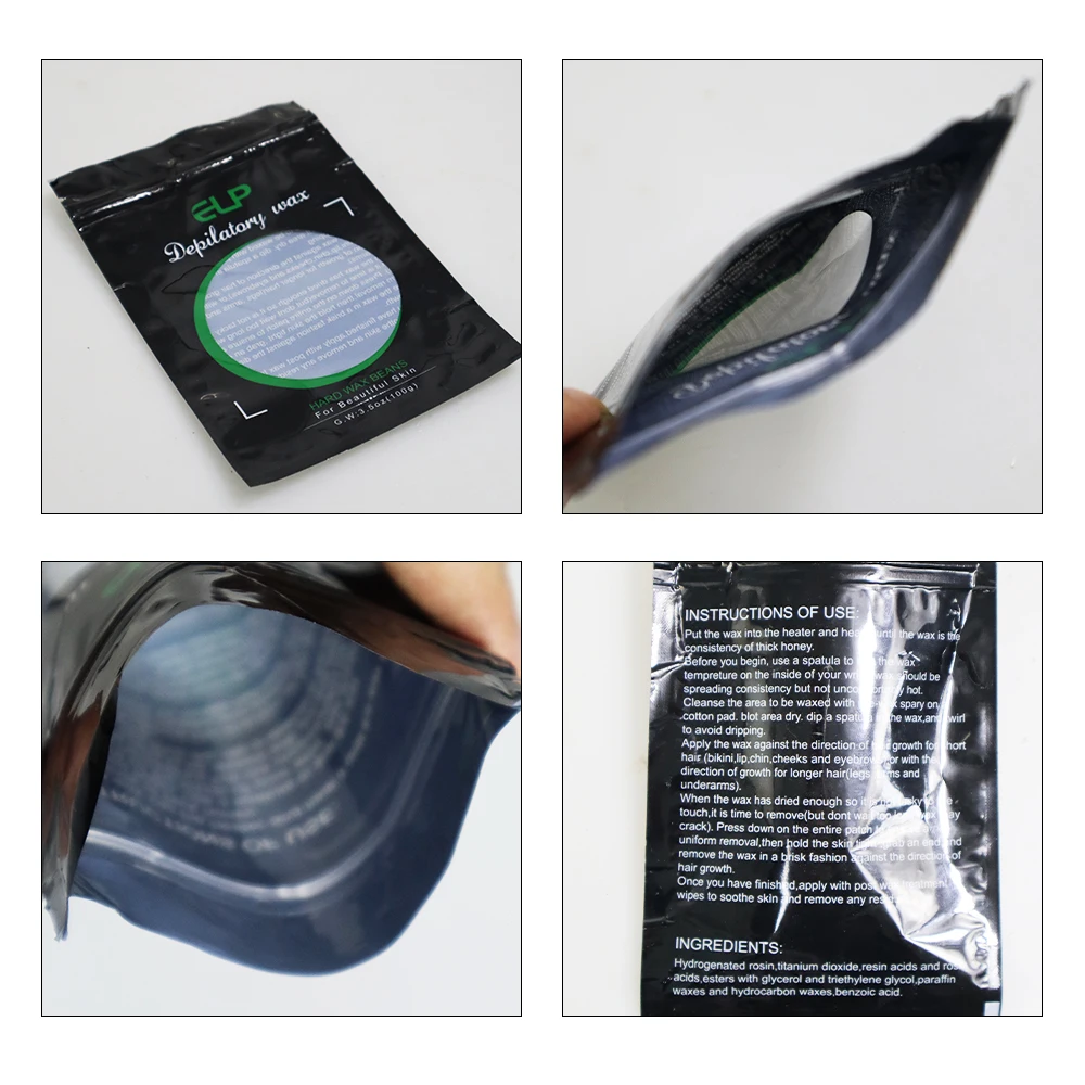 50 قطعة كيس التعبئة والتغليف الشمع القابل للتصرف مع شريط الختم آلة العلاج بالشمع إزالة الشعر علاج التجميل (لا تشمل الشمع)