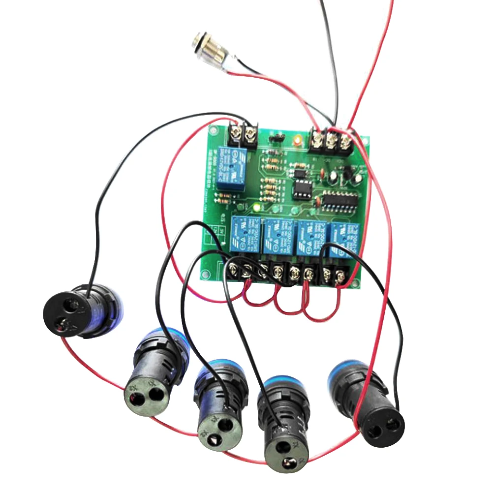 DC 12V 5CH Self-locking Relay Module 5Bit 10A High/Low Level Trigger Select Switch Controller Electronic Component 5 Loads