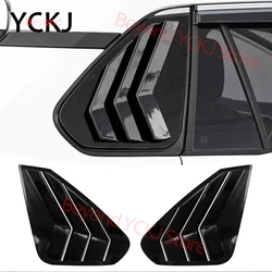 Rear Window Shutter Cover Trim For Toyota RAV4 2019-2024 Carbon Fiber Style Automobile Accessories Car Glass Window ABS Decorate