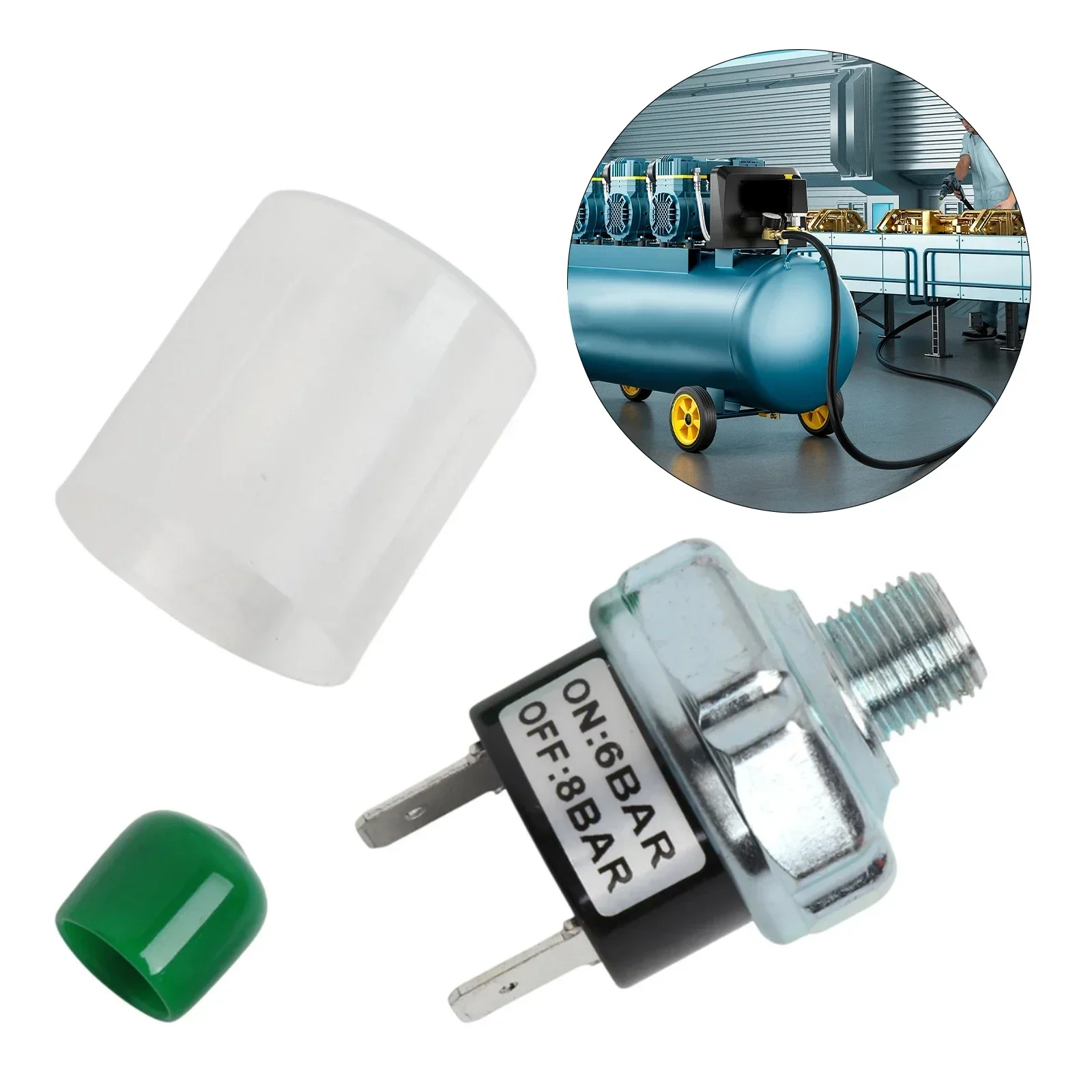 For Pneumatic Systems Air Pressure Switch Dual Voltage Switch Pressure Activated Switch Air Compressor Lifespan 100,000 Cycles