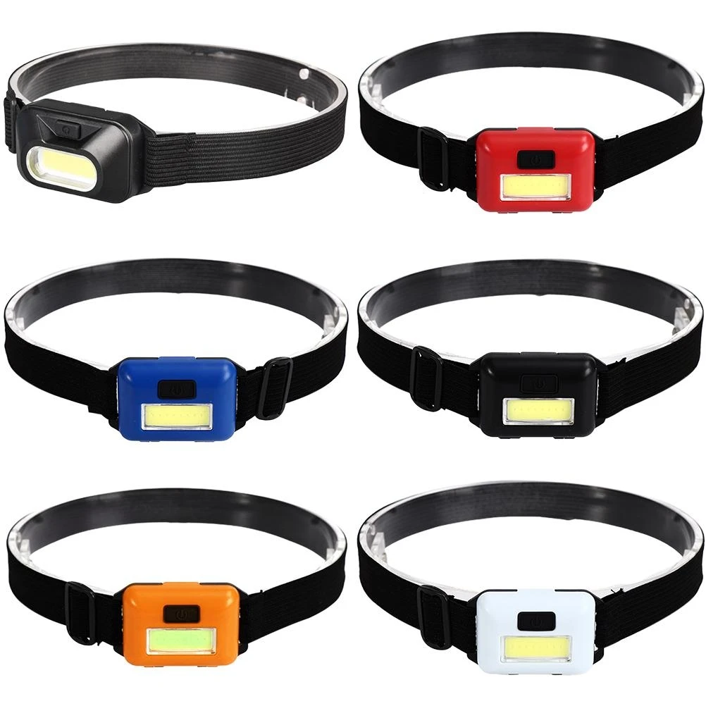 

6 Pcs Headlamp Flashlight COB Super Bright LED Headlight Ultra Lightweight Headband for Runners Camping Hiking Working