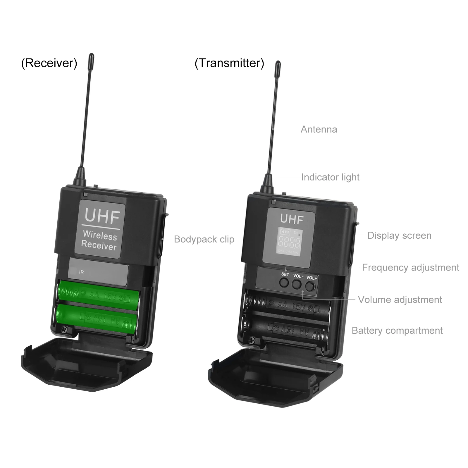 UHF Wireless Lavalier Microphone Lapel Microphone For Camera Smartphone