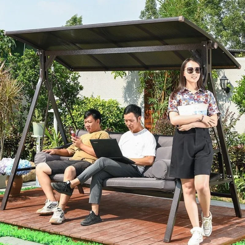 Family outdoor swing courtyard rocking chair balcony outdoor yard leisure Internet celebrity hanging chair household multi-perso