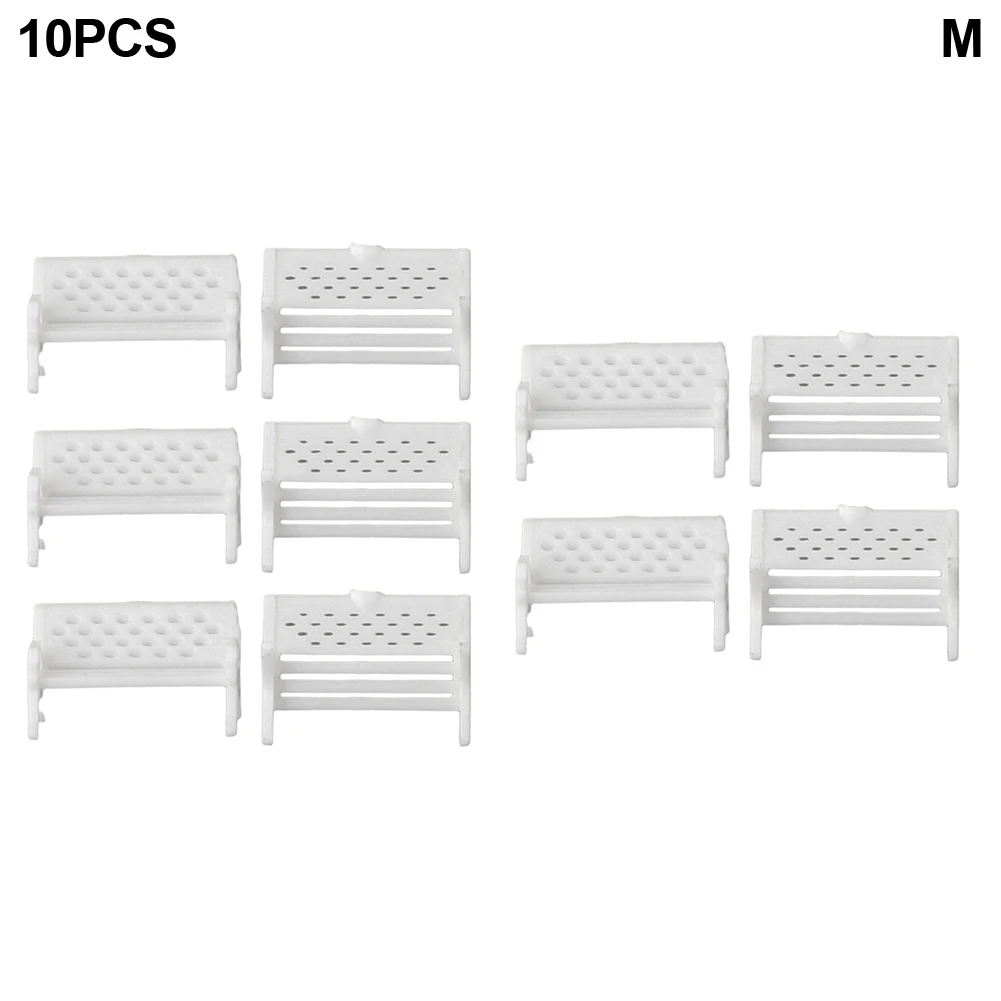 10pc Mini Park Seat Bench Garden Ornament Miniature Craft Fairy Micro- Landscape Bench Doll Chair Figurine Table Decor Miniature