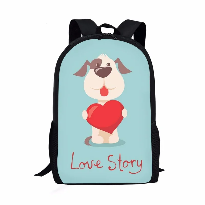 Borsa da scuola modello stampa cane cane carino moda per bambini borse Casual giovani per bambini zaino adolescenti zaino di grande capacità